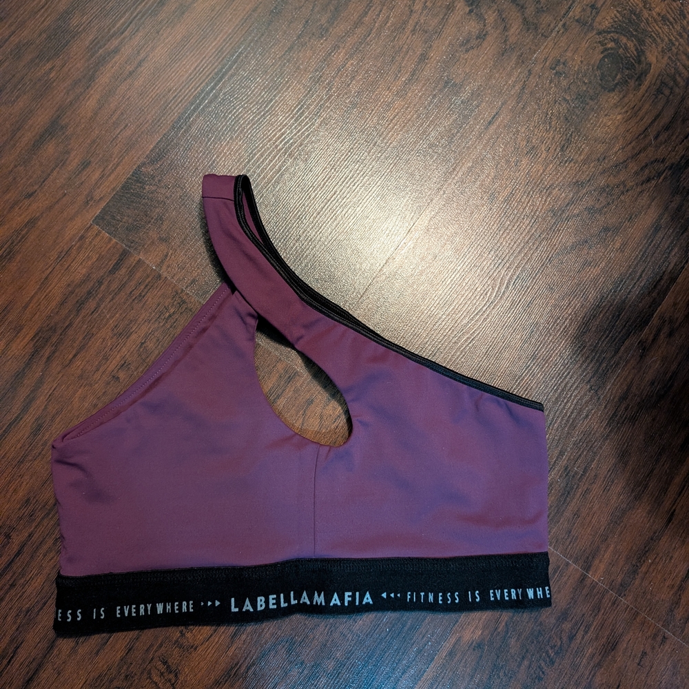 Labellamafia One-Shoulder Sports Bra- Size M/L